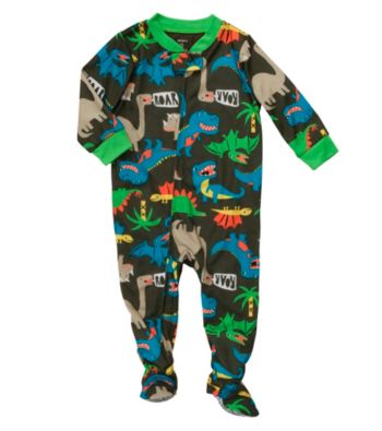 Carter's® Boys' 12M-4T Olive Green Dino Print Footie Pajamas