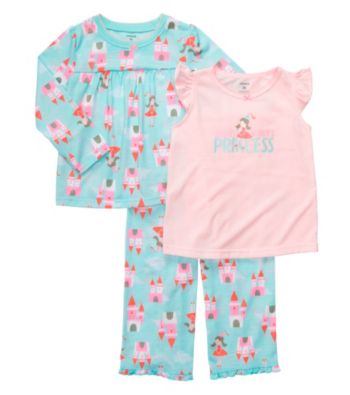 Carter's® Baby Girls' Blue Castle Print Footie Pajamas