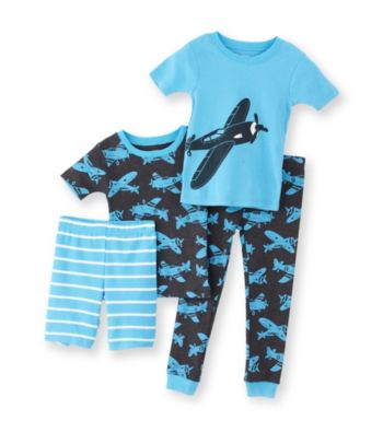 Carter's® Boys' 12M-4T Turquoise 4-pc. Airplane Pajama Set