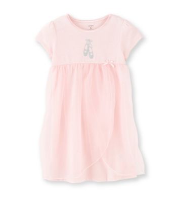 Carter's® Girls' 4-14 Pink Ballet Overlay Sleep Gown