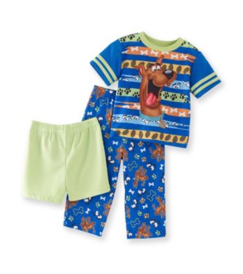 Scooby-Doo Boys' 2T-4T Blue 3-pc. Ruh Roh Pajama Set