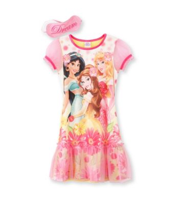 Disney Princess® Girls' 4-8 Yellow Sunflower Pajamas