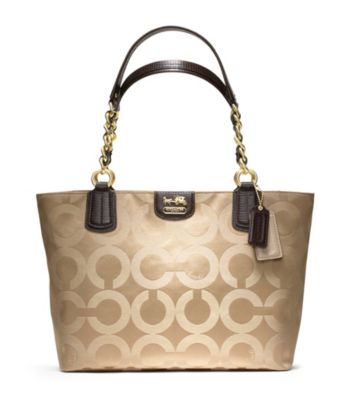 Homepage  handbags accessories  coach madison op art sateen tote