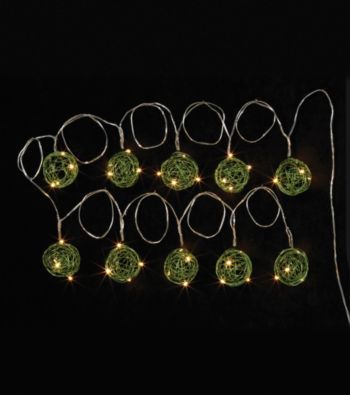 Gerson Green Sphere LED Light Set