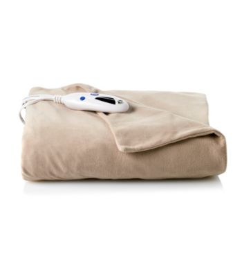 LivingQuarters Heated Micro Plush Throw