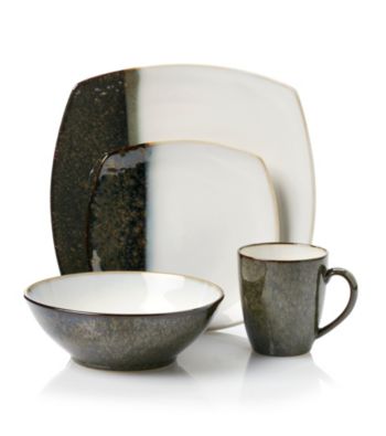 Sango Metallic Black 16-pc. Dinnerware Set