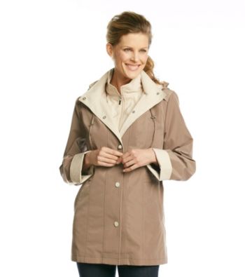 Breckenridge® Snap-Front Hooded Bibby Coat