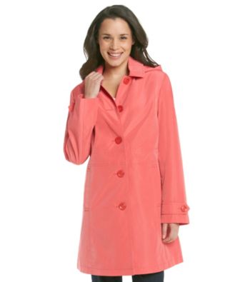 Relativity® Single-Breasted Hooded Walker Coat
