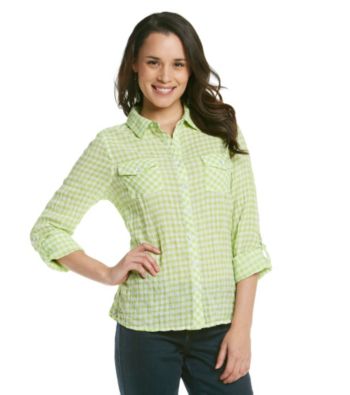 Relativity® Check Button-Front Shirt