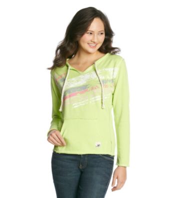 Mambo® Juniors' Faded Palm Kanga Pocket Pullover