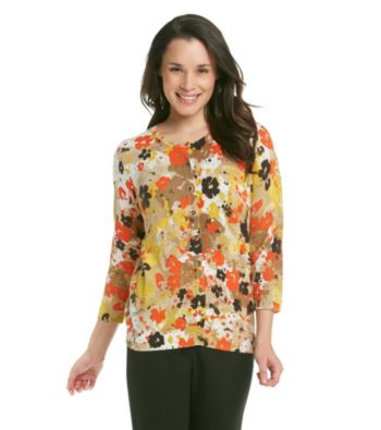 Relativity® Career Printed Cardigan