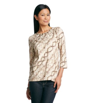 Alfred Dunner® Chelsea All Over Snake Print Tee