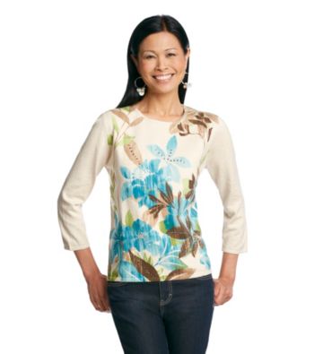 Alfred Dunner® Chelsea Flower Embellished Sweater