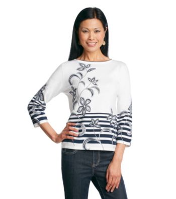 Alfred Dunner® South Hampton All Over Pattern Sweater