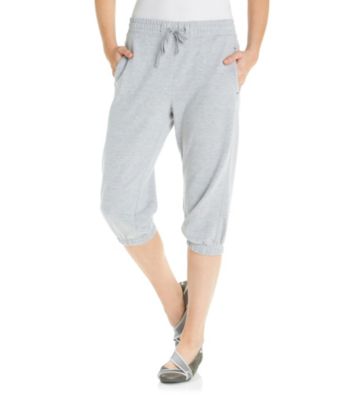 Exertek® French Terry Drawstring Elastic Crop Pant