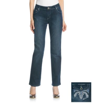 One 5 One® Swirl Straight-Leg Bling Jean