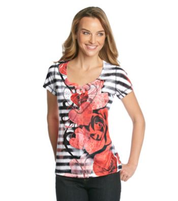 Oneworld® Rose Printed Henley