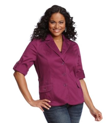 Laura Ashley® Plus Size Pleat Pocket Blazer