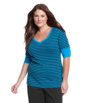 Calvin Klein Performance Plus Size V-Neck 