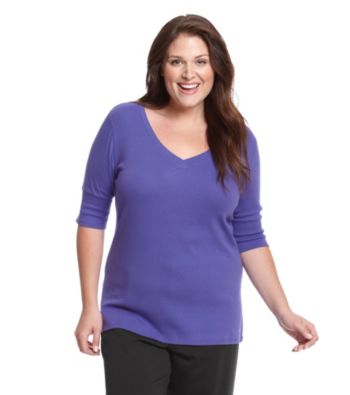 Calvin Klein Performance Plus Size V-Neck 
