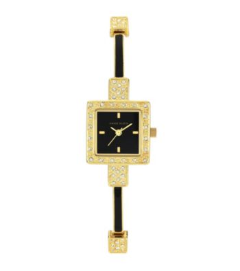 Anne Klein® Goldtone and Crystal Dress Watch