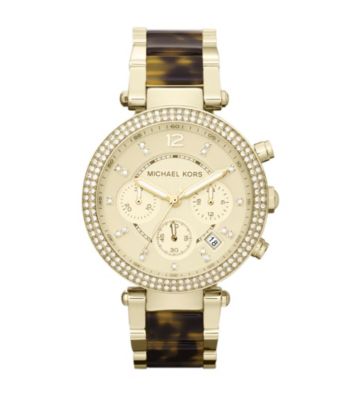 Michael Kors® Goldtone/Tortoise Parker Watch