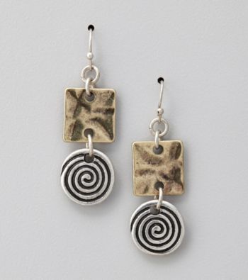 Laura Ashley® Two Tone Two Bead Drop Earrings