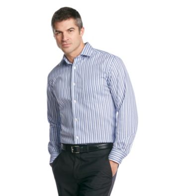 Kenneth Roberts Platinum® Men's Classic Light Blue Satin Stripe Fashion Woven