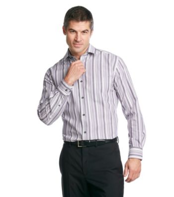 Kenneth Roberts Platinum® Men's Lilac Fog Bold Stripe Fashion Woven