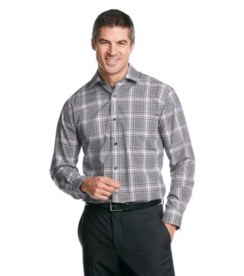Kenneth Roberts Platinum® Men's Hazy Grey Plaid Fashion Woven