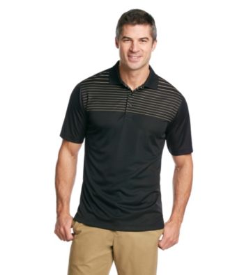 Kenneth Roberts Platinum® Men's Midnight Black Fine Stripe Performance Polo