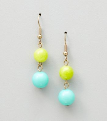 Erica Lyons® Turquoise Green Sea Cruise Drop Pierced Earrings