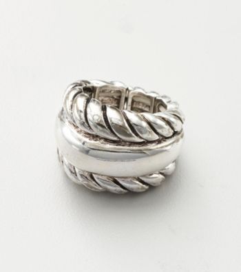 Erica Lyons® Silvertone Stretch Fashion Ring