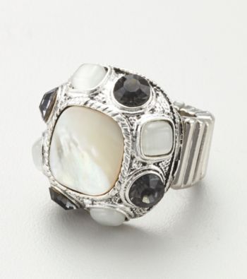 Erica Lyons® Mother of Pearl Stretch Ring