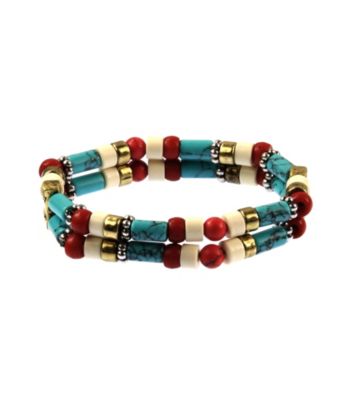 Nine West Vintage America Collection® Multi Colored Stone Stretch Bracelet