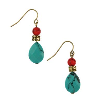 Nine West Vintage America Collection® Multi Colored Stone Double Drop Earrings