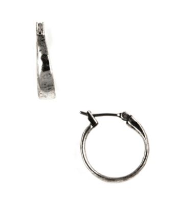 Nine West Vintage America Collection® Small Silvertone Click It Hoop Earrings
