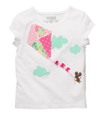 OshKosh B'Gosh® Baby Girls' White Short Sleeve Kite Tee