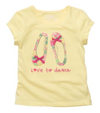 OshKosh B'Gosh® Baby Girls' Yellow Short Sleeve Shoe Tee