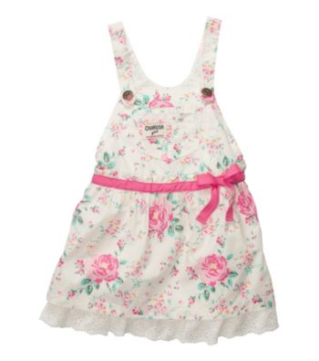 OshKosh B'Gosh® Baby Girls' White Floral Woven Jumper