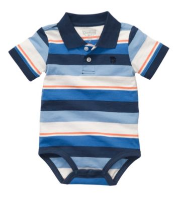 OshKosh B'Gosh® Baby Boys' Blue Short Sleeve Striped Polo