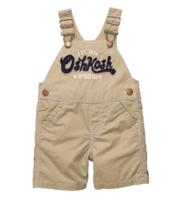 OshKosh B'Gosh® Baby Boys' Khaki Logo Shortall
