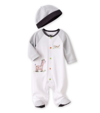 Little Me® Baby Boys' White Safari Footie with Hat
