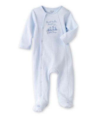 Little Me® Baby Boys' Blue Thanks Footie