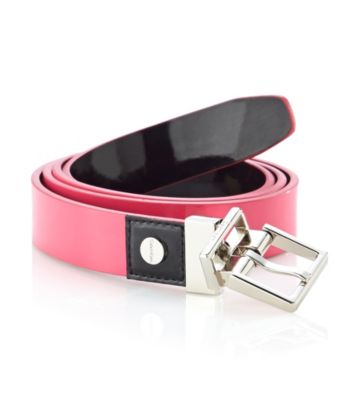 Calvin Klein Bright Patent Reversible Belt