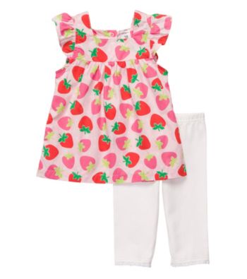 Carter's® Girls' 2T-4T Pink/White 2-pc. Strawberry Print Leggings Set