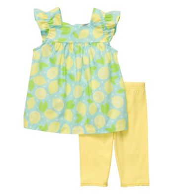 Carter's® Girls' 2T-4T Yellow/Green 2-pc. Lemon Print Leggings Set