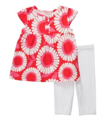 Carter's® Girls' 2T-4T Red/White 2-pc. Floral Leggings Set