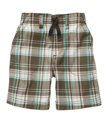 Carter's® Boys' 2T-7 Brown/Turquoise Plaid Pull On Shorts