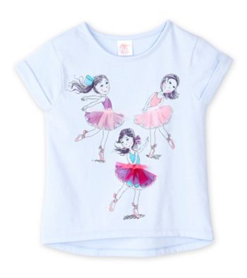Little Miss Attitude Girls' 2T-6X Purple Ballerina Tee